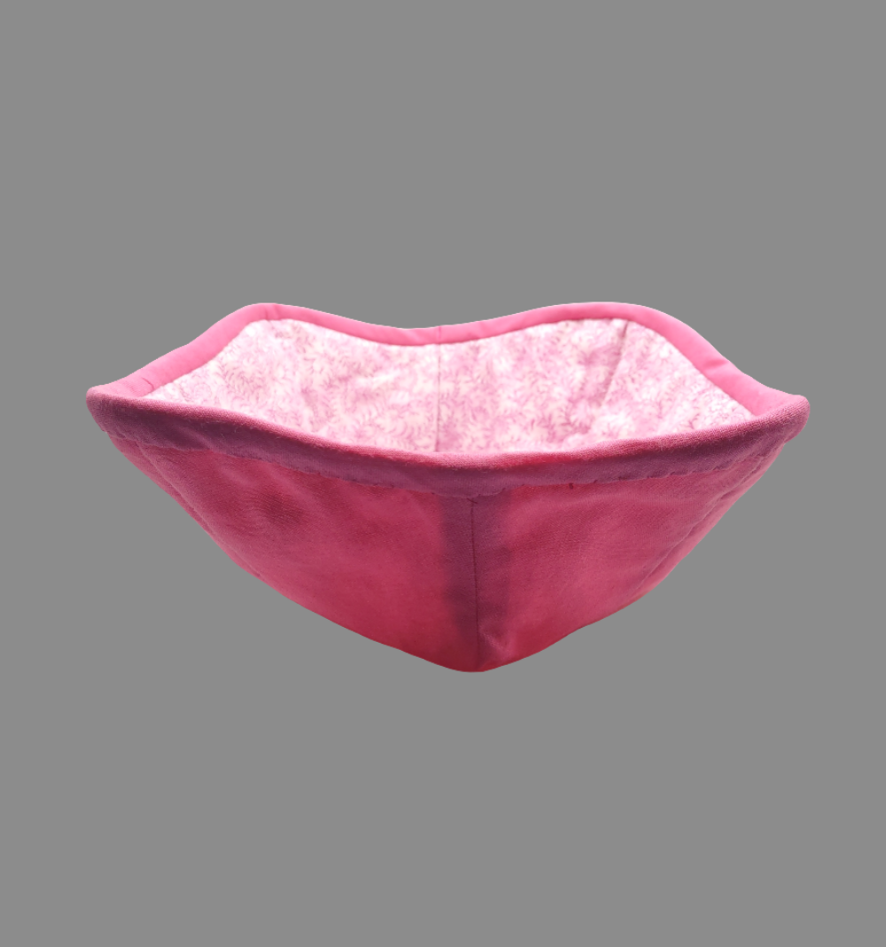 Pink Bowl Cozy with pink lining (Medium)