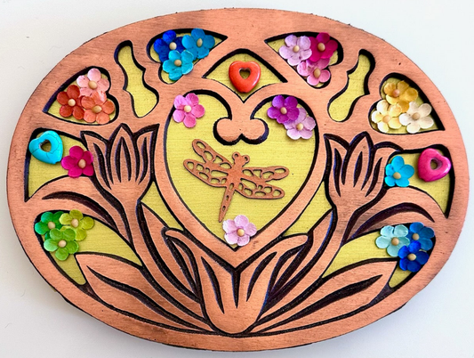 Heart and Flowers Trivet