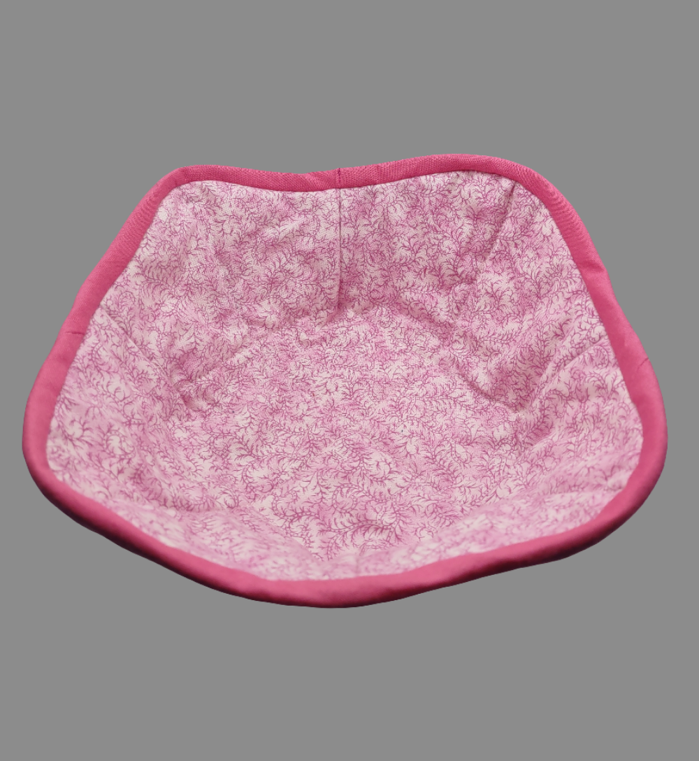 Pink Bowl Cozy with pink lining (Medium)