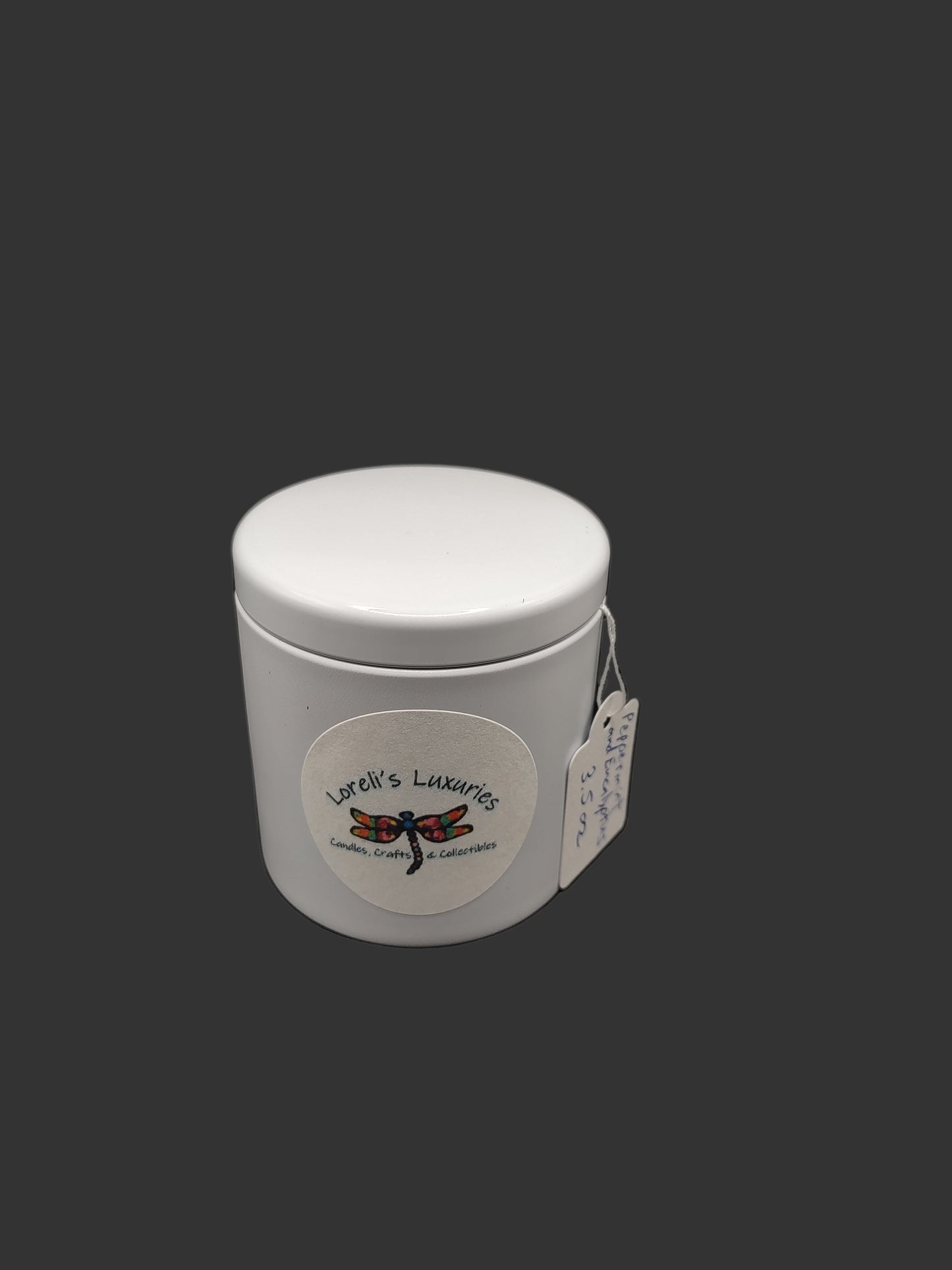 Peppermint and Eucalyptus in Mini White Tin (3.5oz)