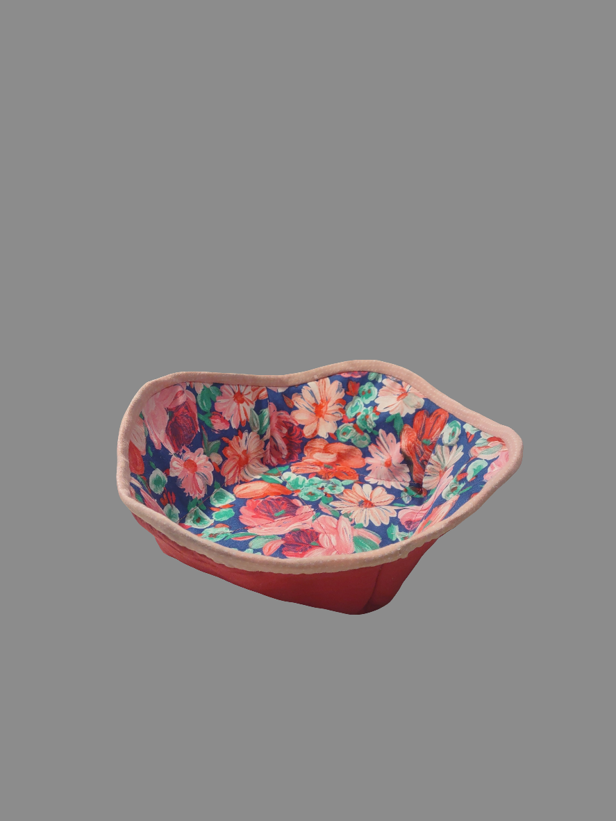 Pink Peony Bowl Cozy with pink lining (Small)