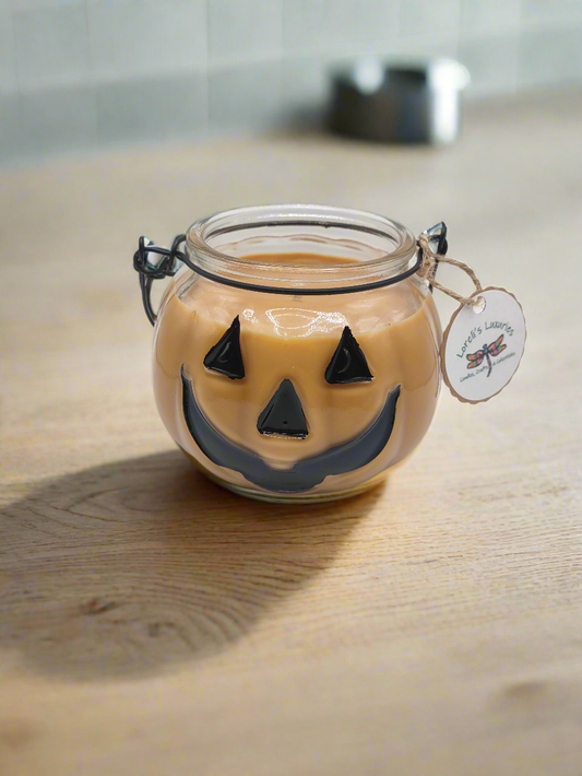 Vanilla in Clear Pumpkin Glass (12oz)