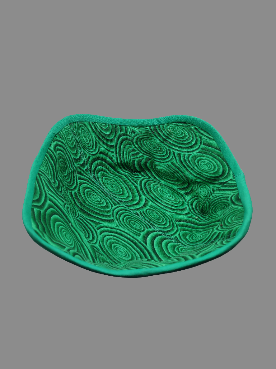 Green Bowl Cozy with green lining (Medium)