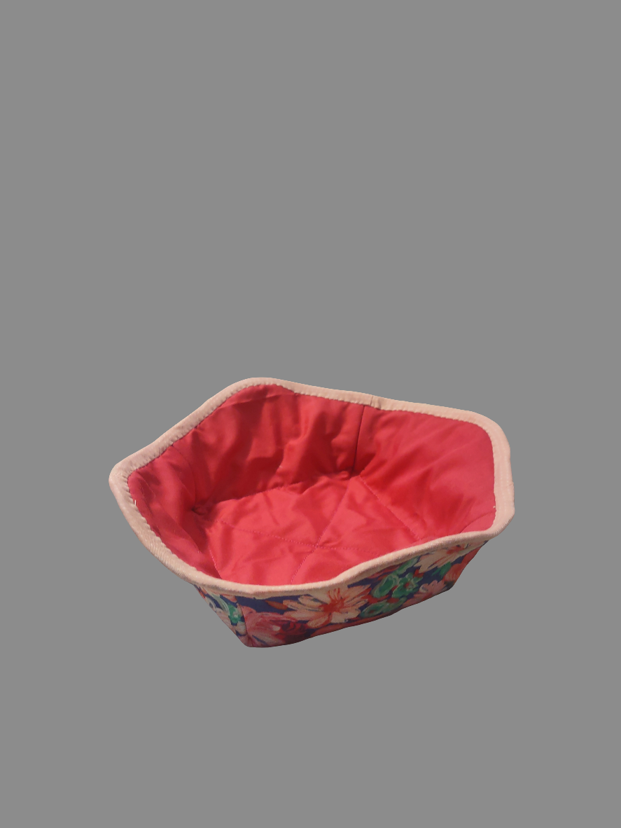 Pink Peony Bowl Cozy with pink lining (Small)