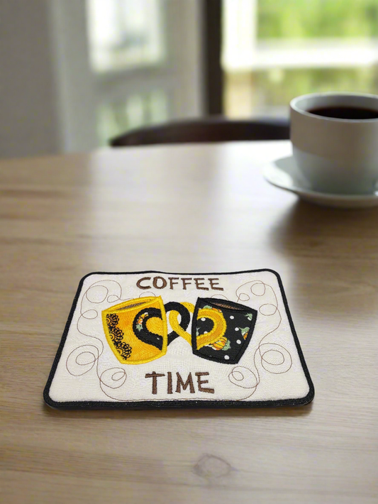 "Coffee Time" Mug Rug (Set of 2)