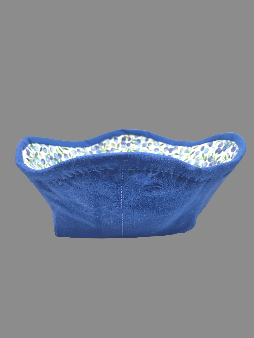 Blue Bowl Cozy with blueberry lining (Medium)