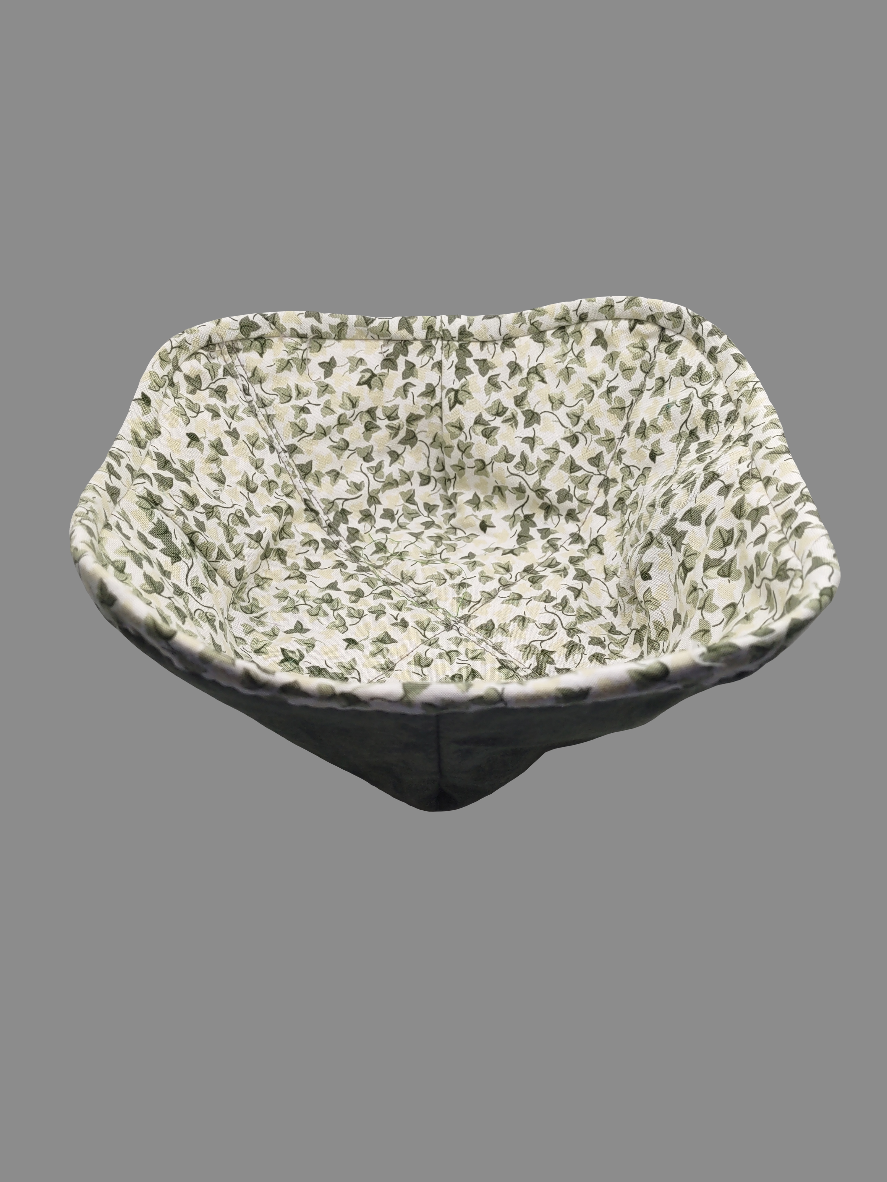 Hunter Green Bowl Cozy with green ivy lining (Medium)