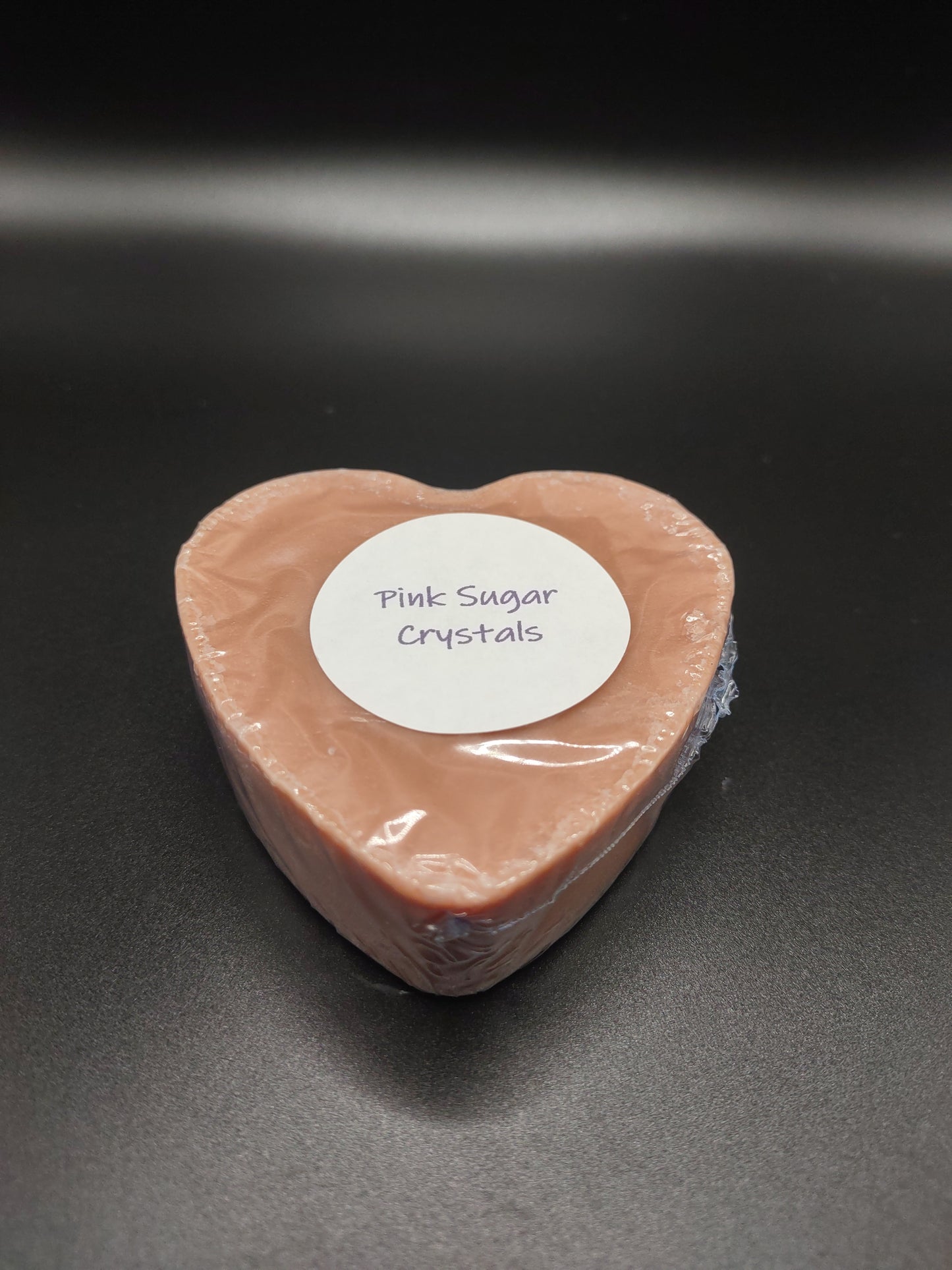 Pink Sugar Crystals Heart Soap